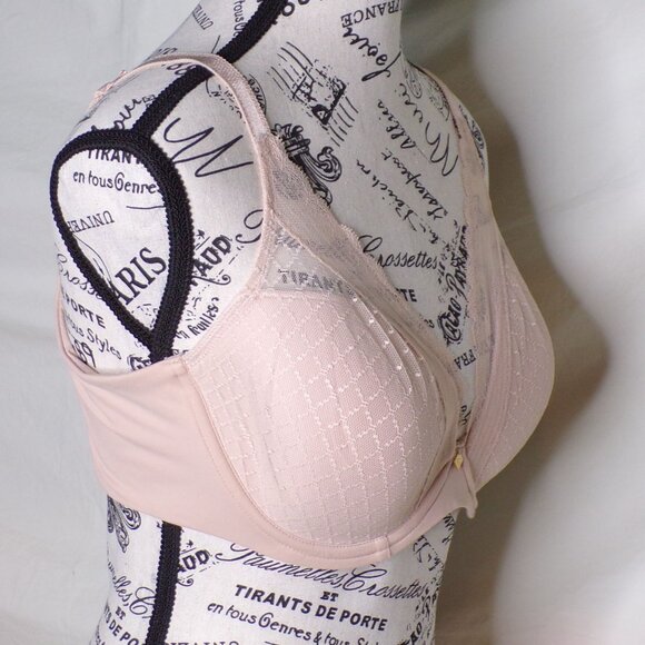 🆕CHANTELLE Norah Chic Plunge T-Shirt Underwire Bra 36DD Beige #16MNA - Picture 8 of 11